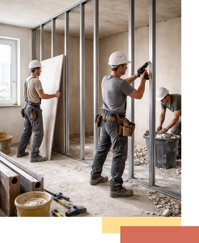 Перенос гипсокартонной перегородки в Ногинске профессионально и быстро