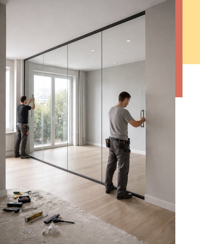 Изготовление стеклянных перегородок в Ногинске от 12512 руб. под ключ | ОТДЕЛОЧНИК-Нгн