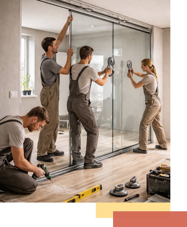 Изготовление стеклянных перегородок на заказ в Ногинске