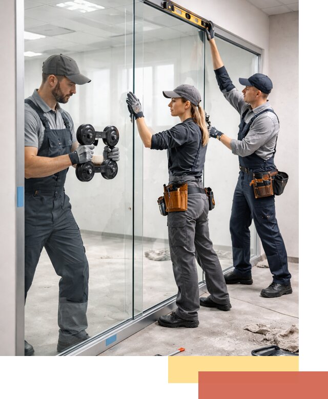 Профессиональный монтаж стеклянных перегородок в Ногинске