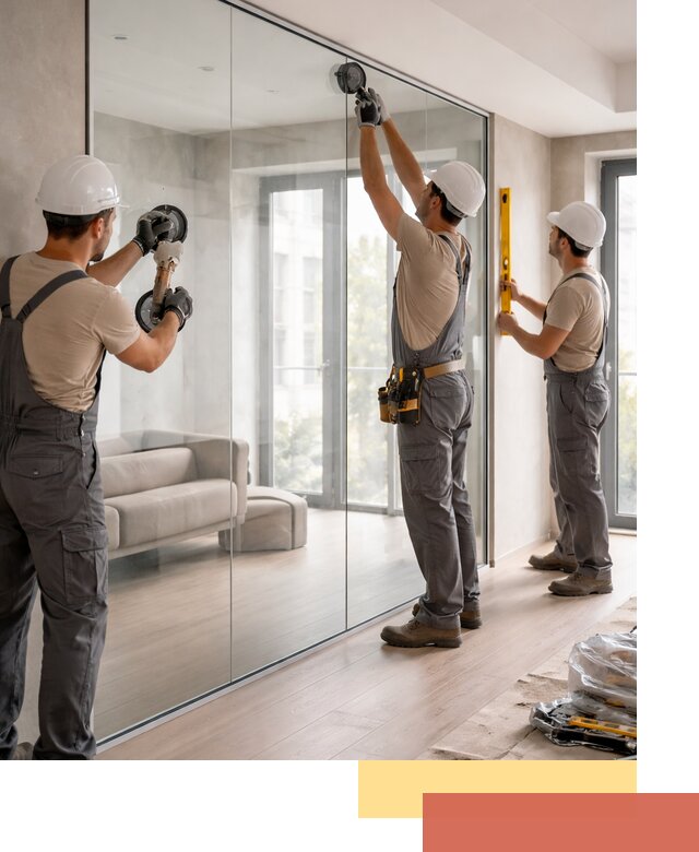 Перегородки из закаленного стекла в Ногинске для офисов и квартир