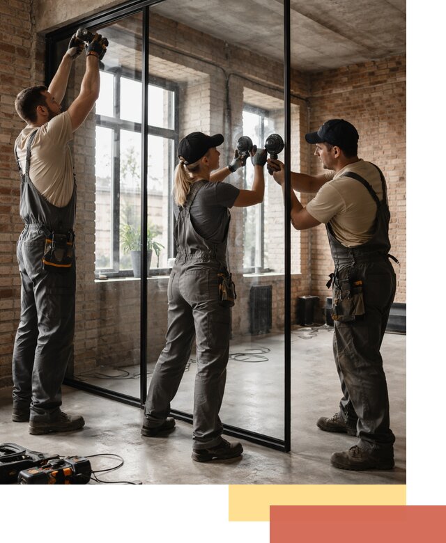 Стеклянные перегородки лофт — изготовление и монтаж в Ногинске