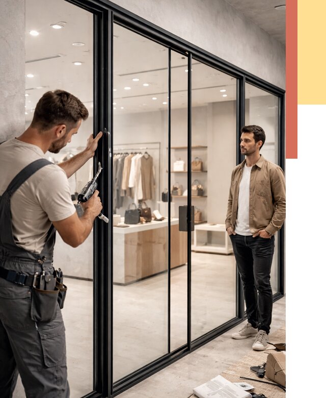 Стеклянные перегородки для магазинов в Ногинске от 8307 руб. под ключ | ОТДЕЛОЧНИК-Нгн