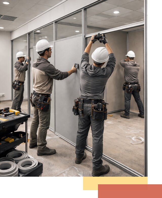 Мобильные офисные перегородки под ключ в Ногинске