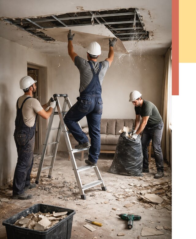 Демонтаж гипсокартонного потолка в Ногинске от 426 руб. за м2 — ОТДЕЛОЧНИК-Нгн