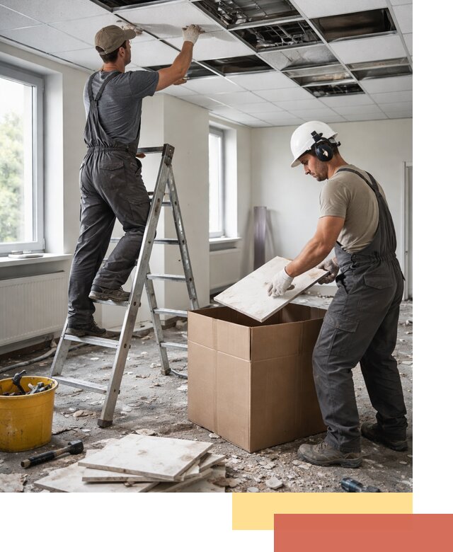 Демонтаж потолочной плитки в Ногинске быстро и аккуратно