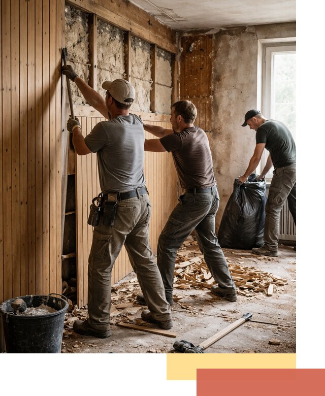 Демонтаж вагонки и вывоз материалов в Ногинске