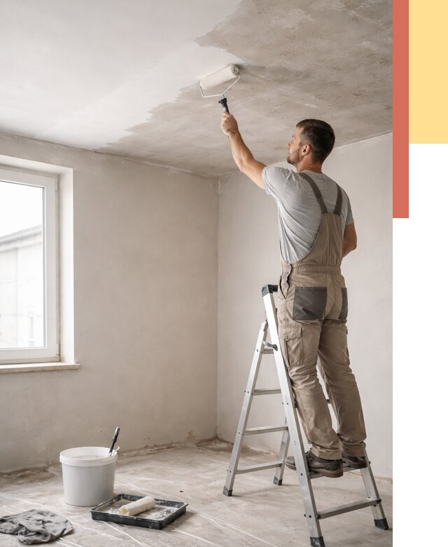 Грунтовка потолка в Ногинске от 2533 руб. — быстро и недорого | ОТДЕЛОЧНИК-Нгн