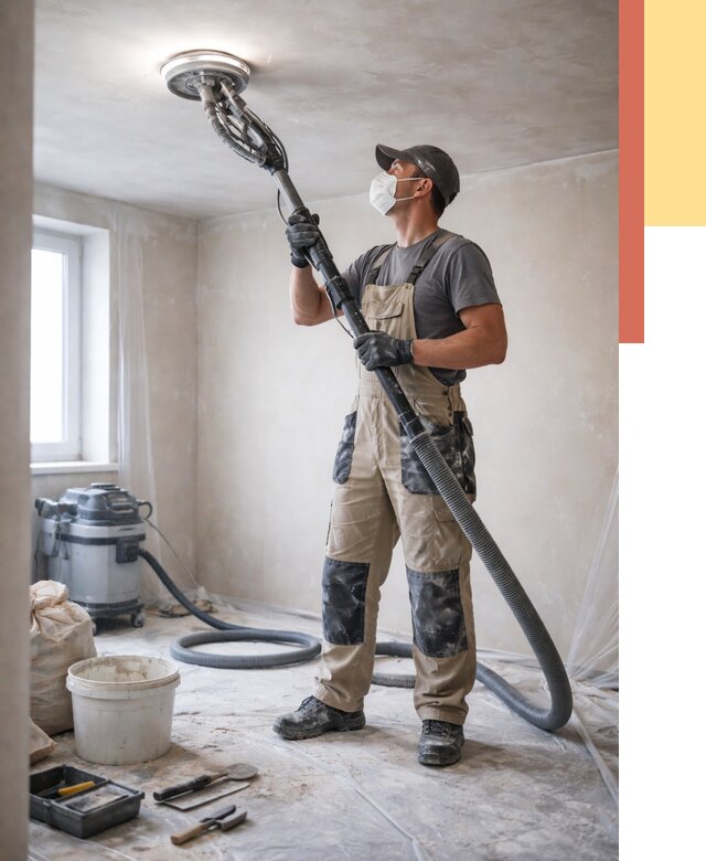 Шлифовка потолка в Ногинске от 3546 руб. — услуги шлифования потолка | ОТДЕЛОЧНИК-Нгн