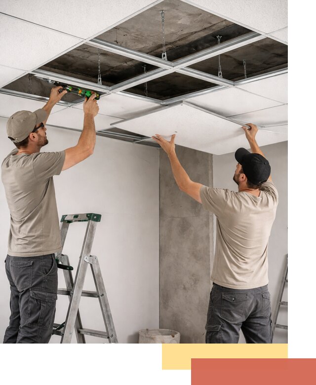 Монтаж потолка Армстронг под ключ в Ногинске
