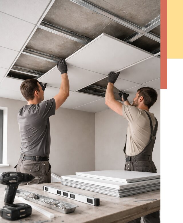 Монтаж кассетного потолка в Ногинске от 4559 руб/м2 — установка и сборка | ОТДЕЛОЧНИК-Нгн