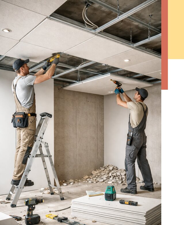 Монтаж акустического потолка в Ногинске от 6585 руб/м2 — быстро и недорого | ОТДЕЛОЧНИК-Нгн