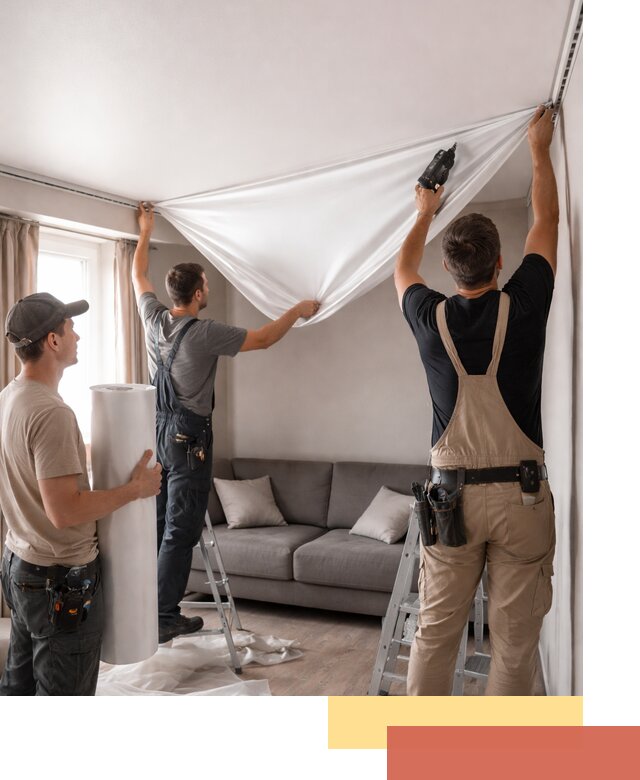 Монтаж сатинового натяжного потолка в Ногинске качественно и быстро