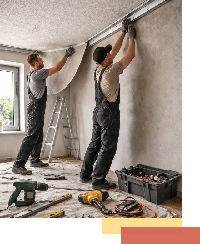 Монтаж фактурного натяжного потолка в Ногинске качественно и быстро