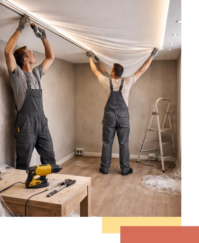 Монтаж натяжного потолка с подсветкой в Ногинске цена и сроки