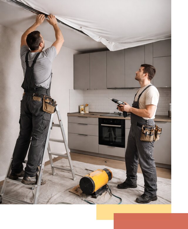 Монтаж натяжного потолка на кухне в Ногинске