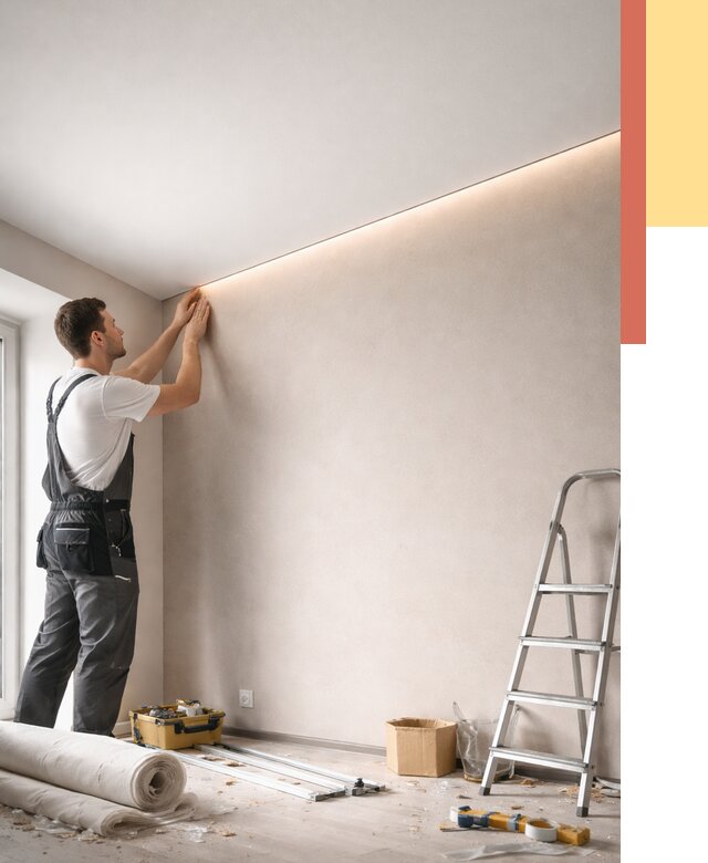 Теневые натяжные потолки в Ногинске от 8307 руб. под ключ | ОТДЕЛОЧНИК-Нгн