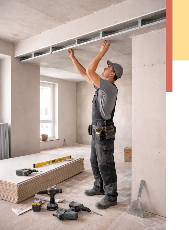 Потолок из гипсокартона с нишей в Ногинске от 1266 руб. под ключ | ОТДЕЛОЧНИК-Нгн