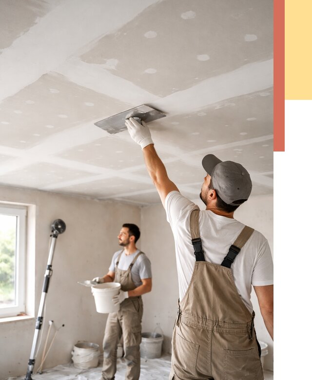 Шпаклевка потолка из гипсокартона в Ногинске от 3242 руб./м2 — услуги под ключ | ОТДЕЛОЧНИК-Нгн