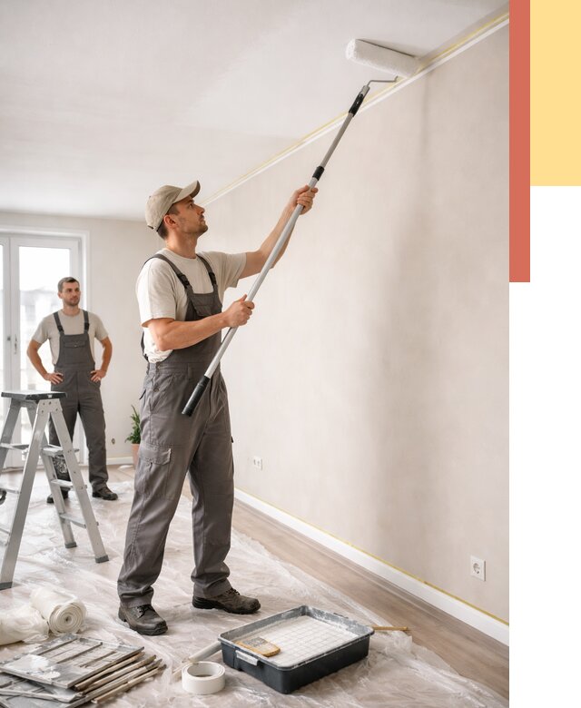 Покраска потолка из гипсокартона в Ногинске от 4559 руб./м2 — услуги под ключ | ОТДЕЛОЧНИК-Нгн