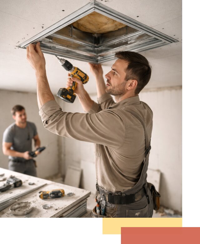 Монтаж люка в потолок из ГКЛ в Ногинске