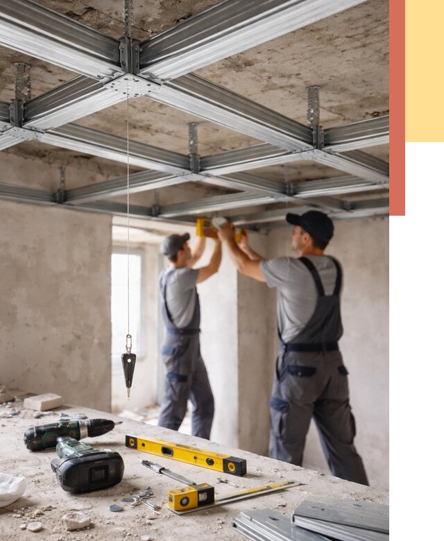 Монтаж каркаса потолка из профиля в Ногинске от 4559 руб. — услуги ОТДЕЛОЧНИК-Нгн