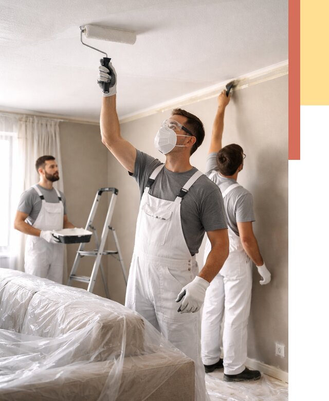 Покраска потолка водоэмельсионной краской в Ногинске от 2229 руб/м² — услуги под ключ | ОТДЕЛОЧНИК-Нгн