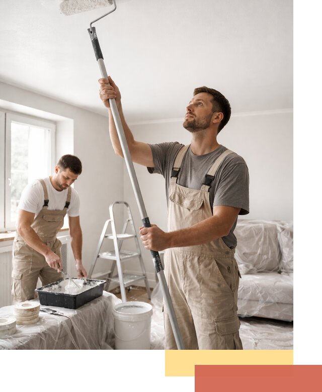 Покраска потолка водоэмульсионной краской в Ногинске