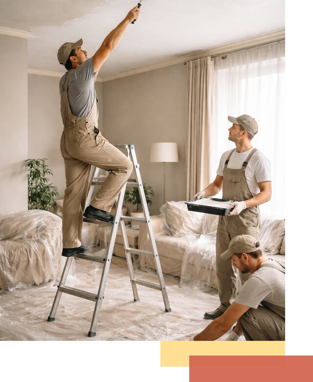 Покраска потолков акриловой краской в Ногинске качественно и быстро