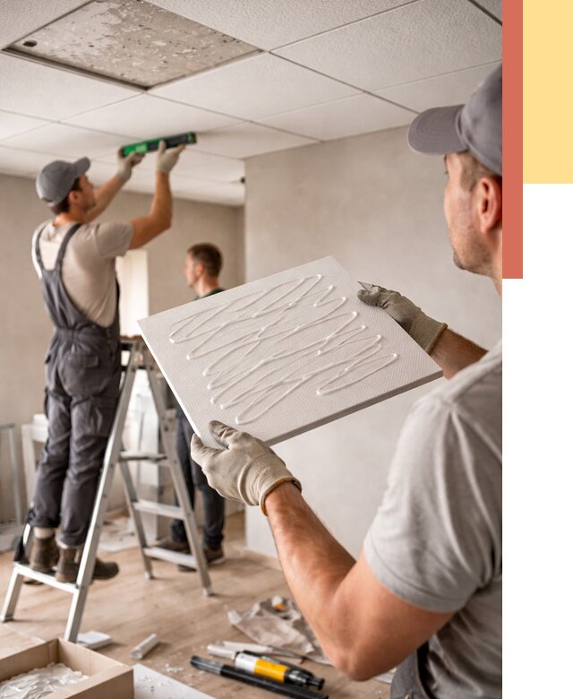 Монтаж потолочной плитки в Ногинске от 4559 руб. — быстро и недорого | ОТДЕЛОЧНИК-Нгн