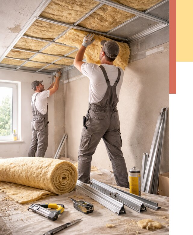 Утепление потолка в Ногинске от 7294 руб/м2 — недорого, быстро, под ключ | ОТДЕЛОЧНИК-Нгн