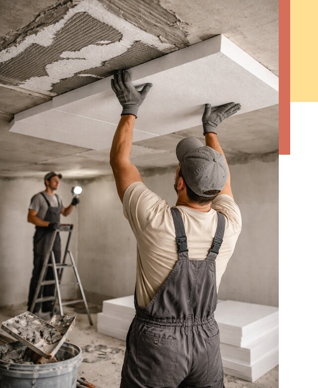 Утепление потолка пенопластом в Ногинске от 4559 руб/м2 — недорого и быстро | ОТДЕЛОЧНИК-Нгн