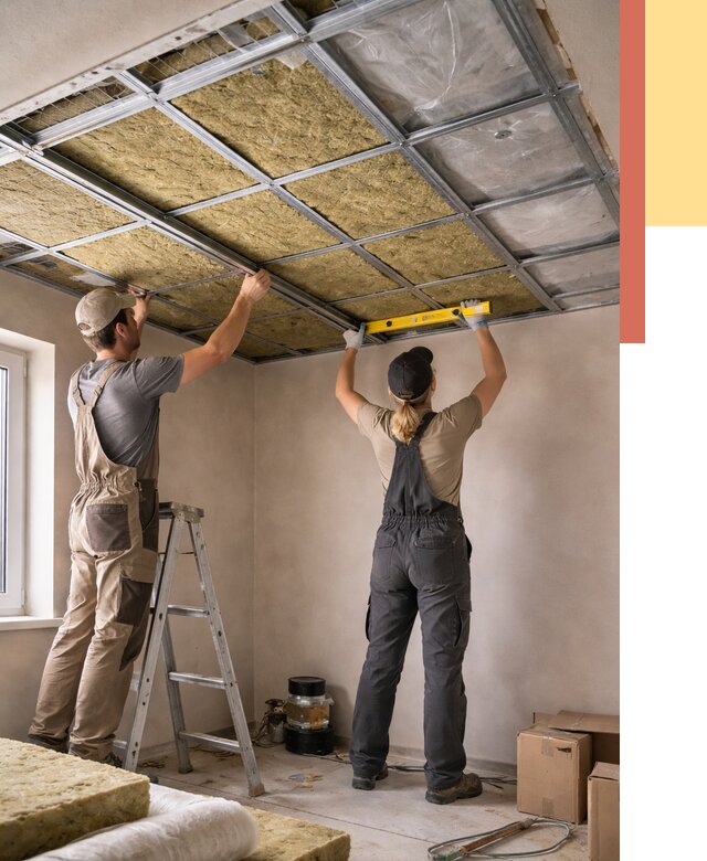 Шумоизоляция потолка в Ногинске от 1266 руб. под ключ — услуги ОТДЕЛОЧНИК-Нгн